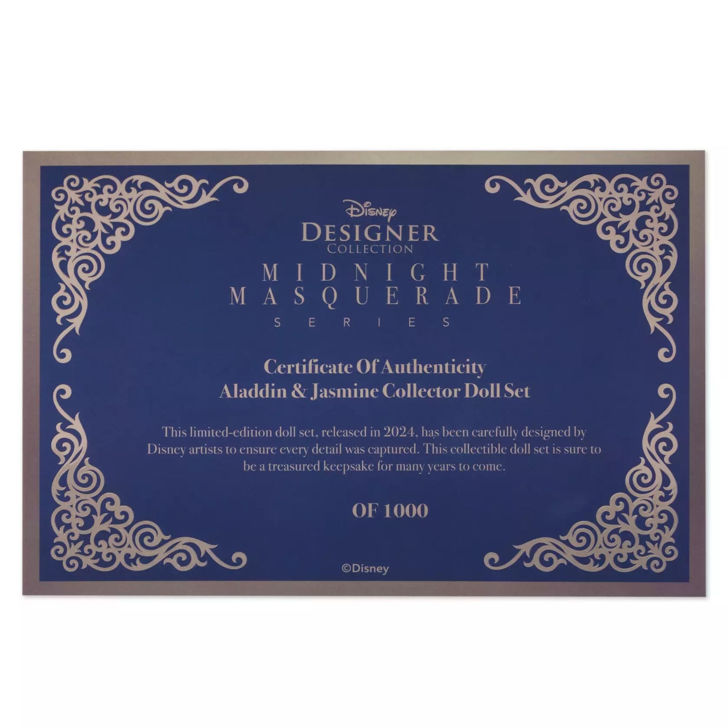 Aladdin & Jasmine Limited Edition Doll Set – Disney Designer Collection Midnight Masquerade Series – Fashionably Late – 12 1/2'' – D23: The Ultimate Disney Fan Event