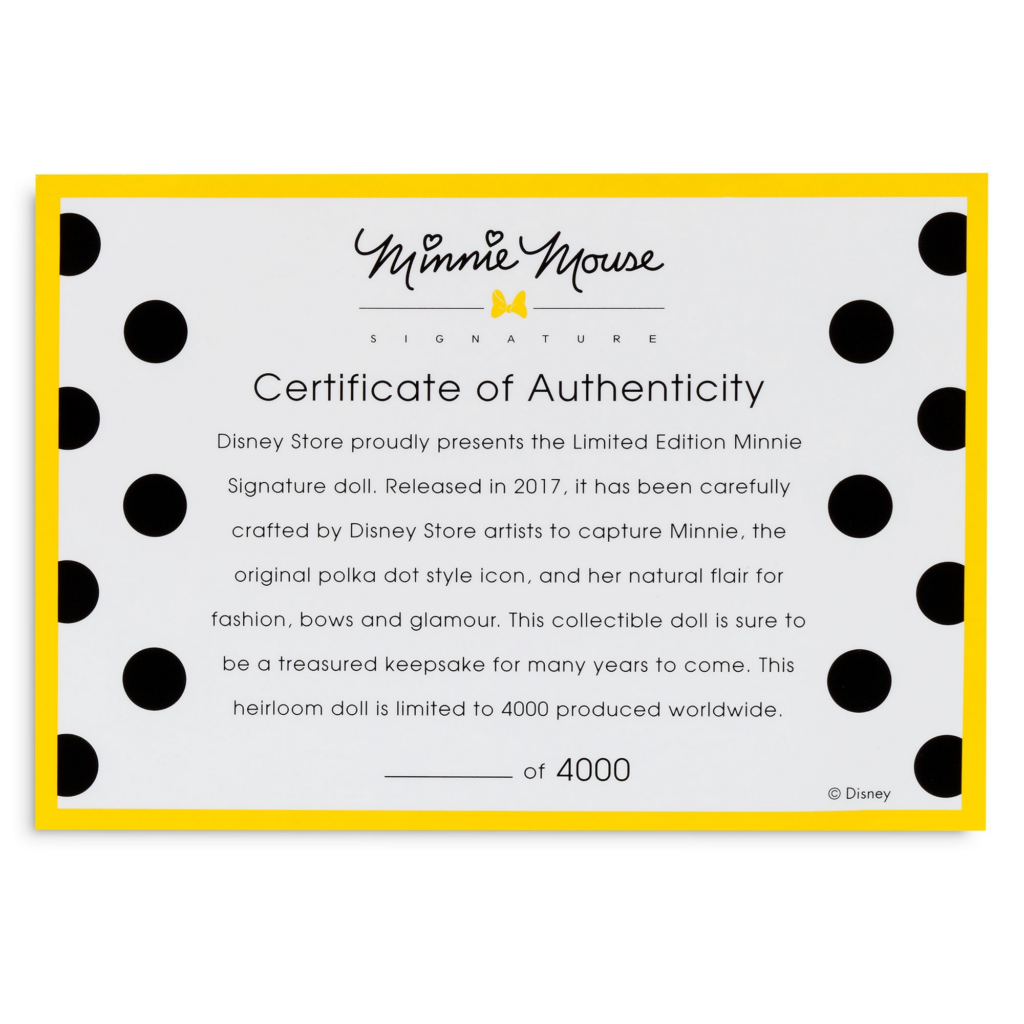 Minnie Mouse Signature Doll, LE 4000 Minnie Mouse 2 2017