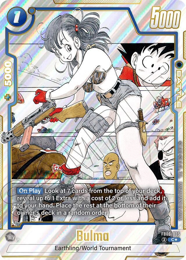 Bulma - FB06-035 (Alternate Art) - Manga Booster 01 (SB01)