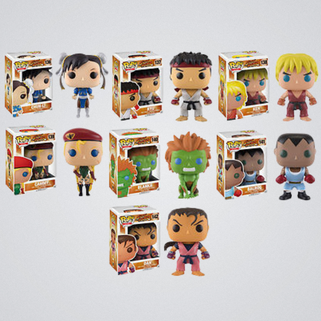 FUNKO SET OF 7 STREET FIGHTER SET POP Games VINYL FIGURE
