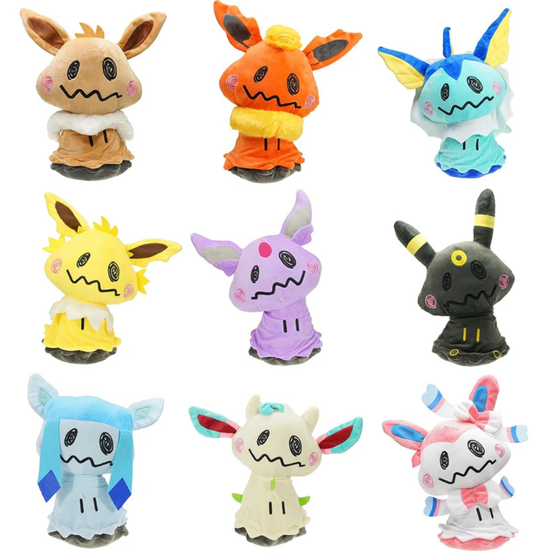 Mimikyu Eevee Evolutions 11.8" Plush Eevee/ Vaporeon/ Flareon/ Jolteon/ Sylveon/ Umbreon/ Leafeon/ Glaceon/ Espeon