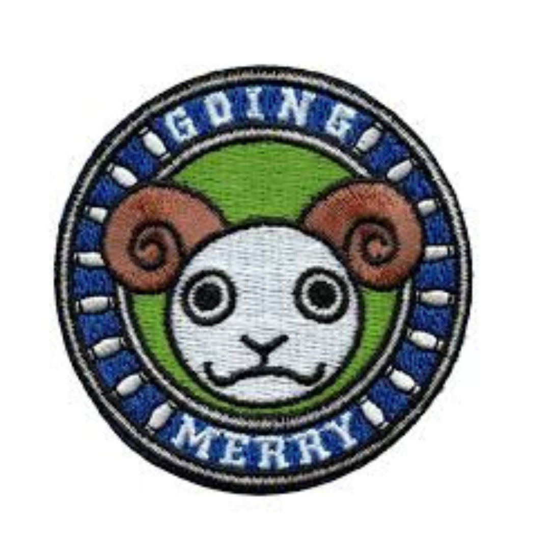 One Piece Anime Going Merry Embroidered Iron On Patch