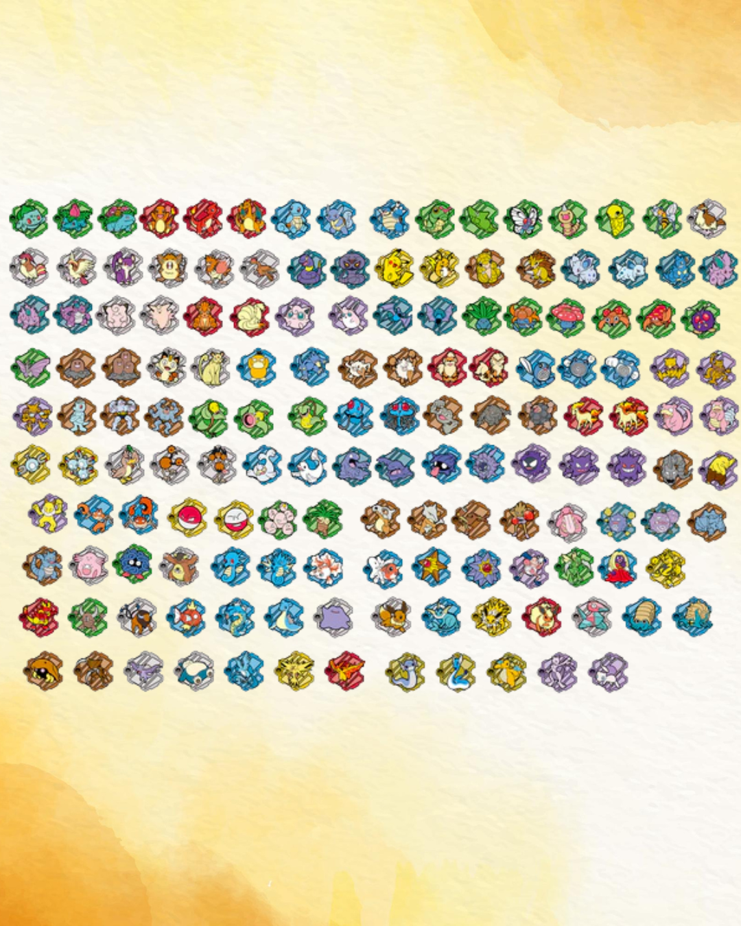 Pokémon TCG: Collect 151 Puzzle Refrigerator Magnet Blind Box (S-Chinese)