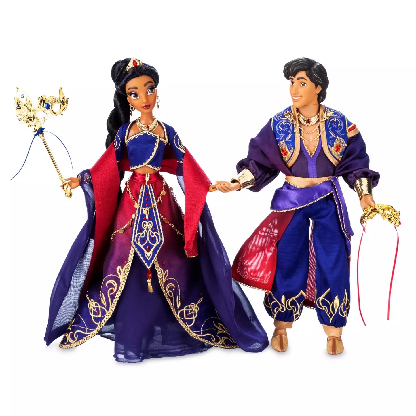 Aladdin & Jasmine Limited Edition Doll Set – Disney Designer Collection Midnight Masquerade Series – Fashionably Late – 12 1/2'' – D23: The Ultimate Disney Fan Event