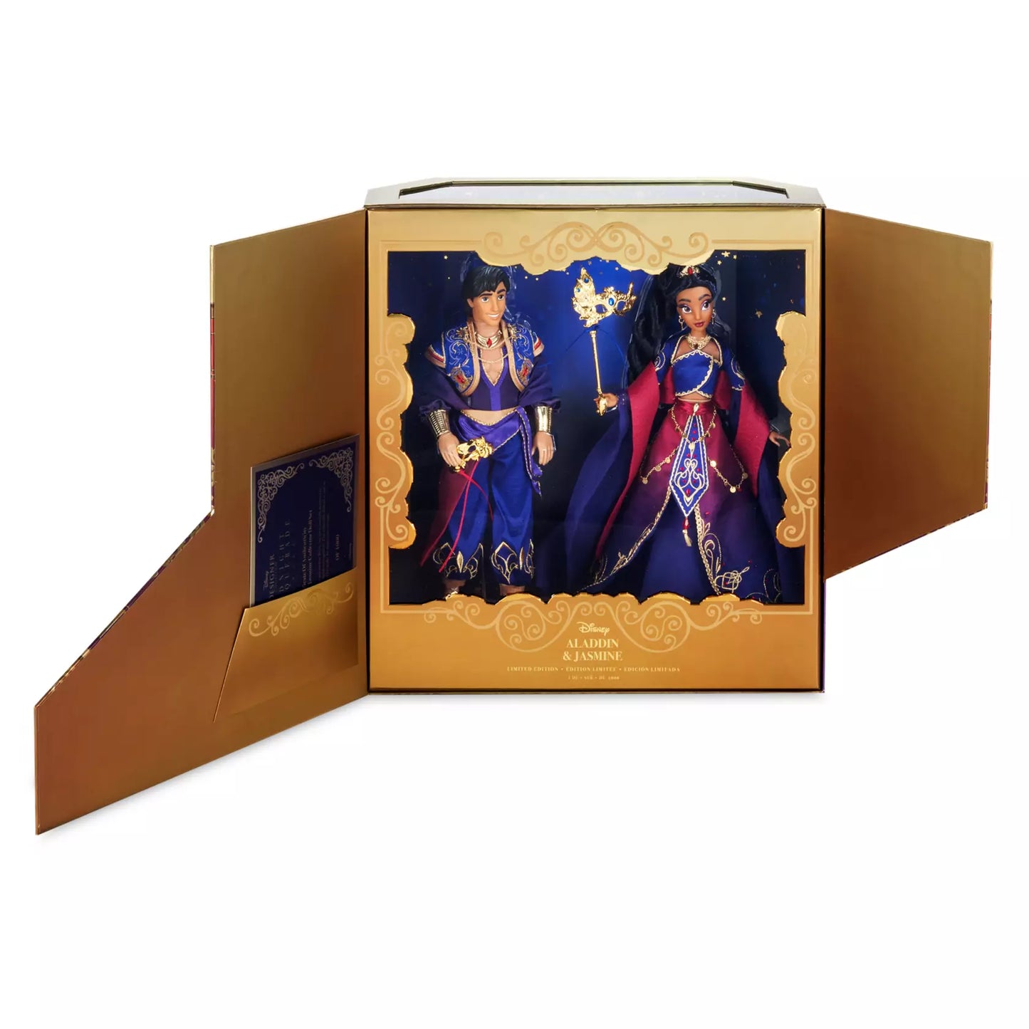 Aladdin & Jasmine Limited Edition Doll Set – Disney Designer Collection Midnight Masquerade Series – Fashionably Late – 12 1/2'' – D23: The Ultimate Disney Fan Event