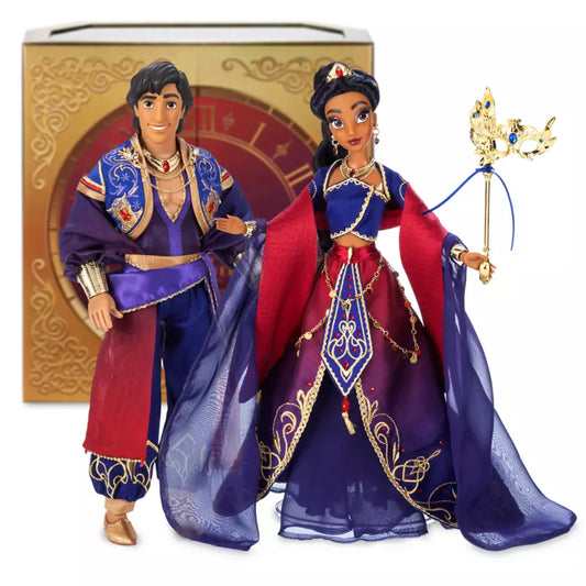 Aladdin & Jasmine Limited Edition Doll Set – Disney Designer Collection Midnight Masquerade Series – Fashionably Late – 12 1/2'' – D23: The Ultimate Disney Fan Event