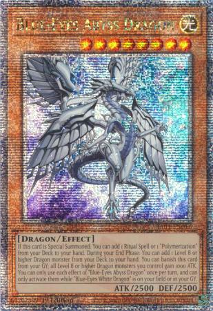 Blue-Eyes Abyss Dragon (Quarter Century Secret Rare) - 25th Anniversary Rarity Collection (RA01)