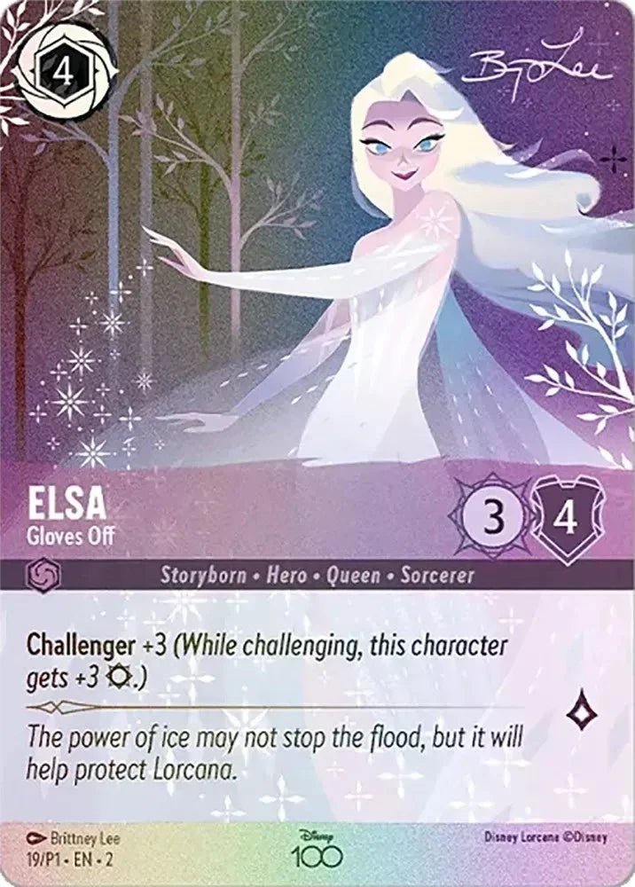 Elsa - Gloves Off (Alternate Art) - Disney100 Promos (D100)