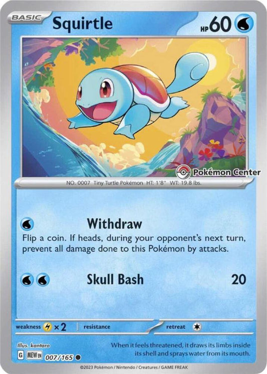 Squirtle - 007/165 (Pokemon Center Exclusive) - Miscellaneous Cards & Products (MCAP)
