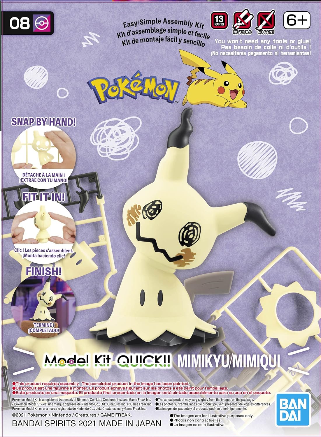 Pokémon - 08 Mimikyu, Bandai Spirits Pokémon Model Kit