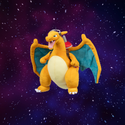 Pokémon Worlds 2026 Charizard Dragon Plush w/ Red Jetpack