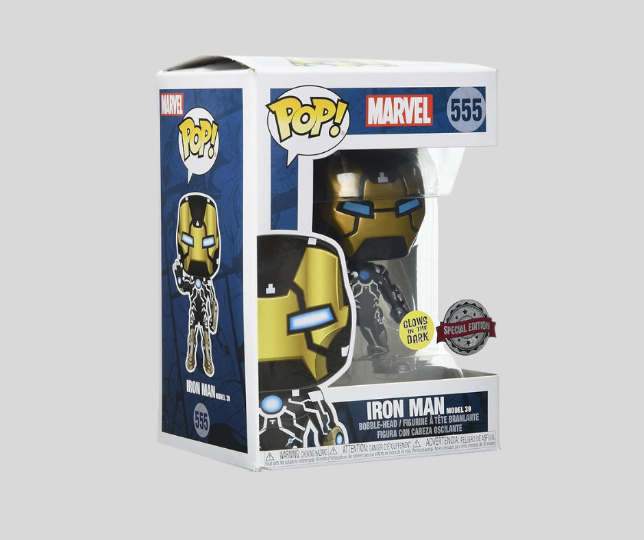 Marvel 80th Anniversary: Iron Man Model 39 #555 (GITD) Pop Figure