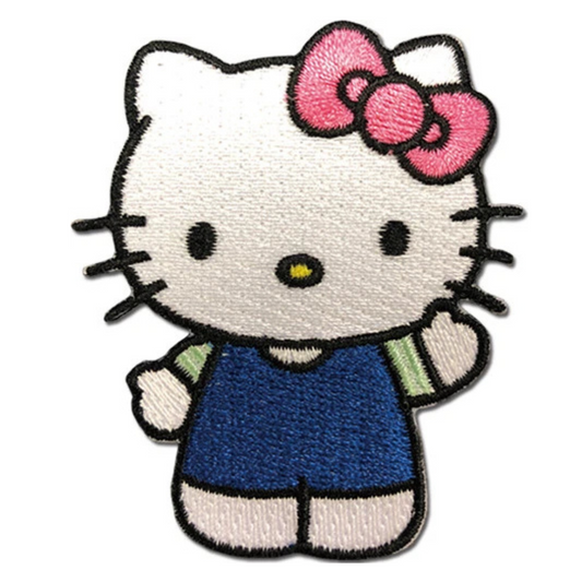 HELLO KITTY - HELLO KITTY 04 PATCH (BLUE UNIFORM WAVING WITH PINK BOW)