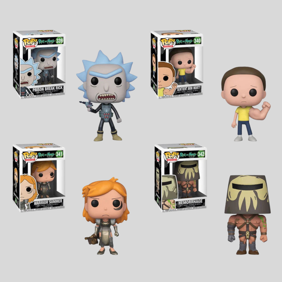 Rick and Morty S4 Funko POP! Animation Vinyl Figures SET OF 4 NIB Collectible