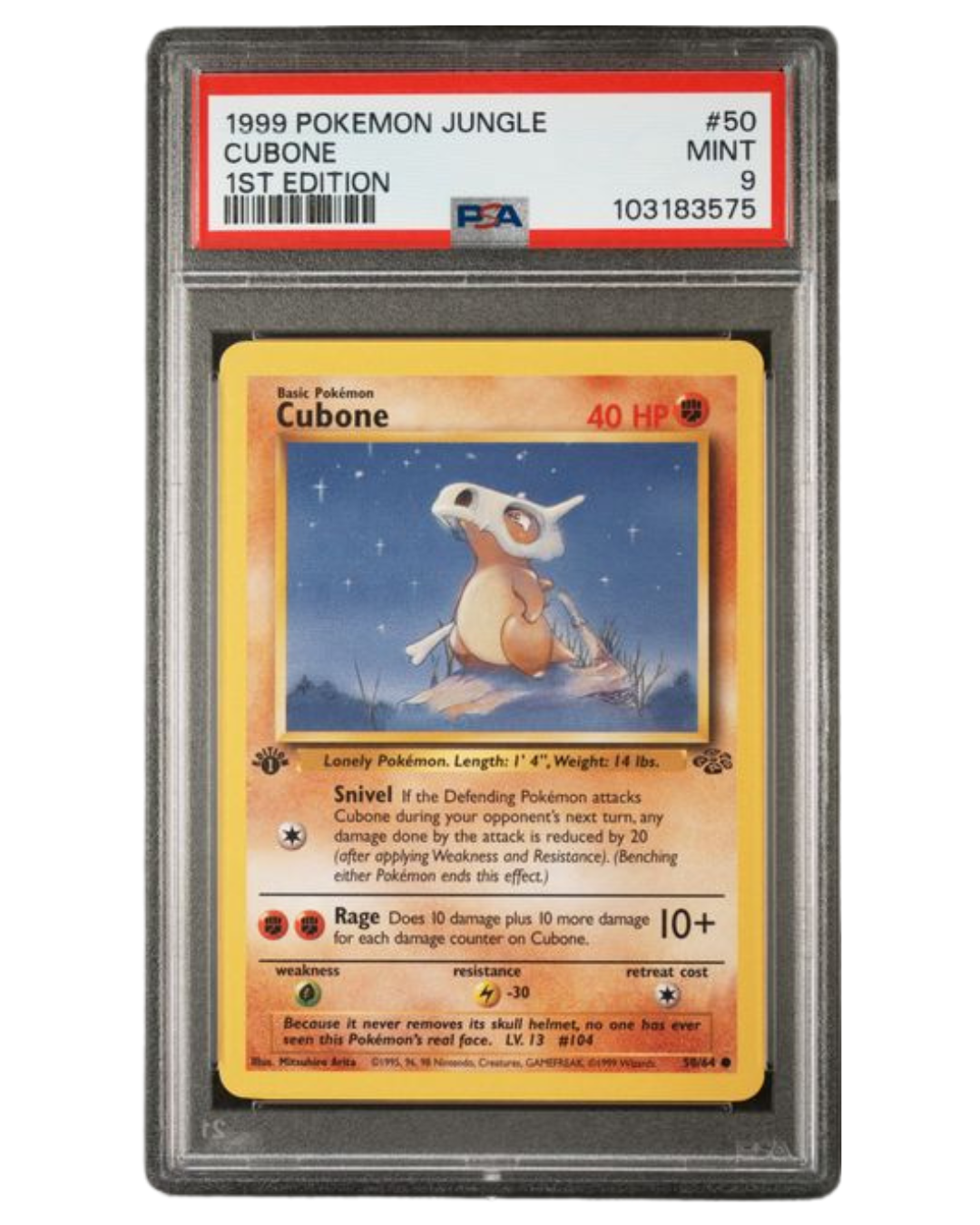 1999 POKEMON JUNGLE #50 CUBONE 1ST EDITION