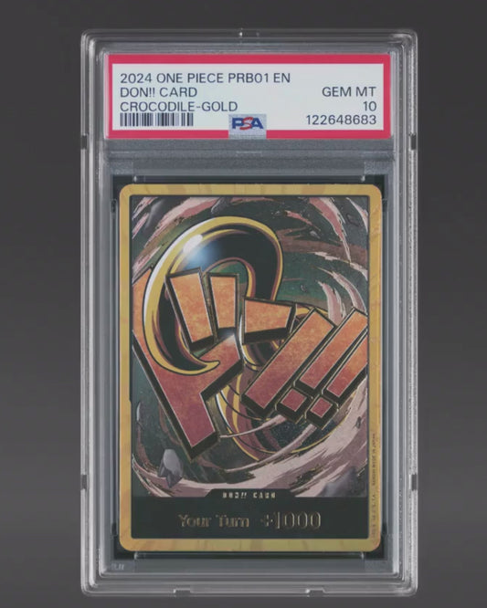 2024 One Piece PRB01-Premium Booster -One Piece Card the Best Don!! Card - Crocodile-Gold (PSA 10 GEM MINT)
