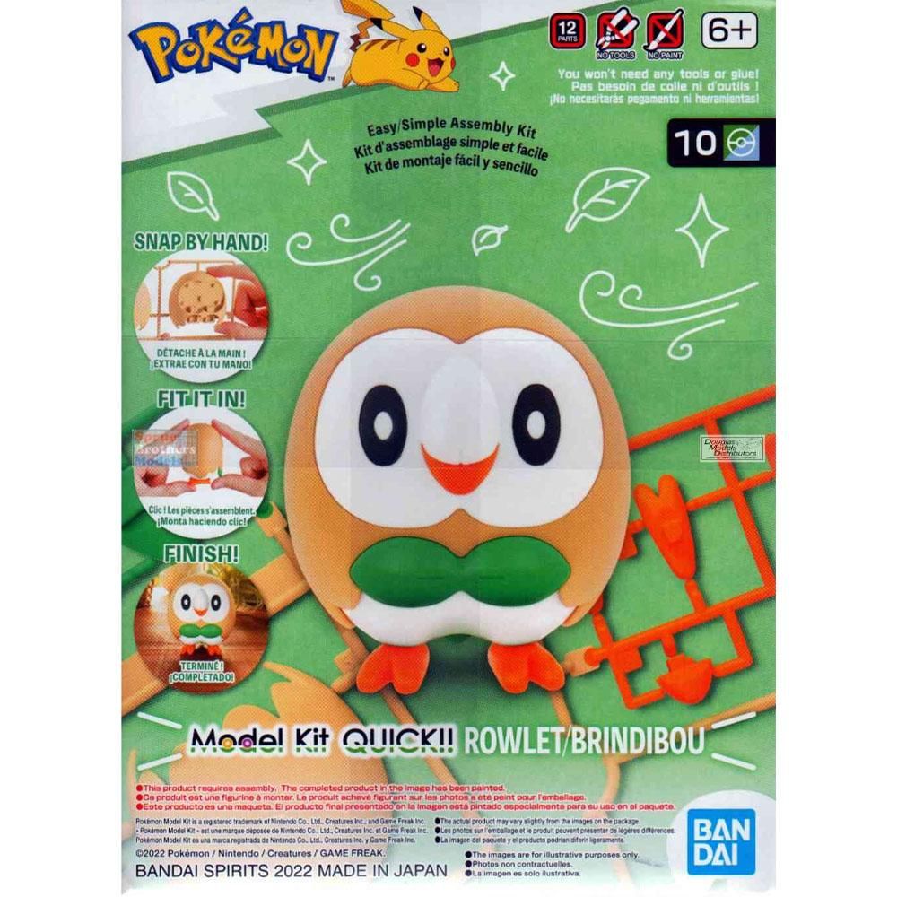 Pokemon #10 Bandai ROWLET QUICK MDL KIT